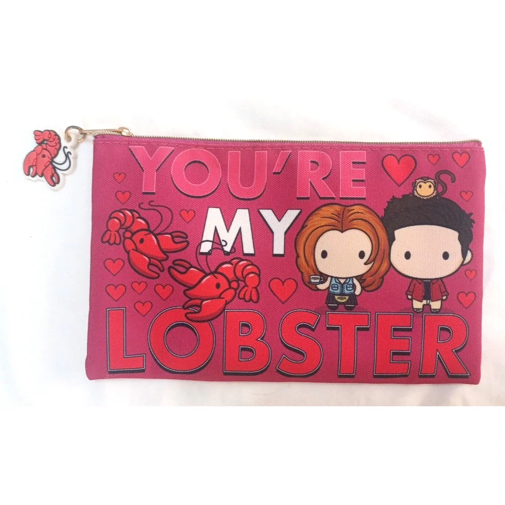 You're My Lobster FRIENDS Pencil Makeup Case Cosmetic Ross & Rachel 8x4 *READ